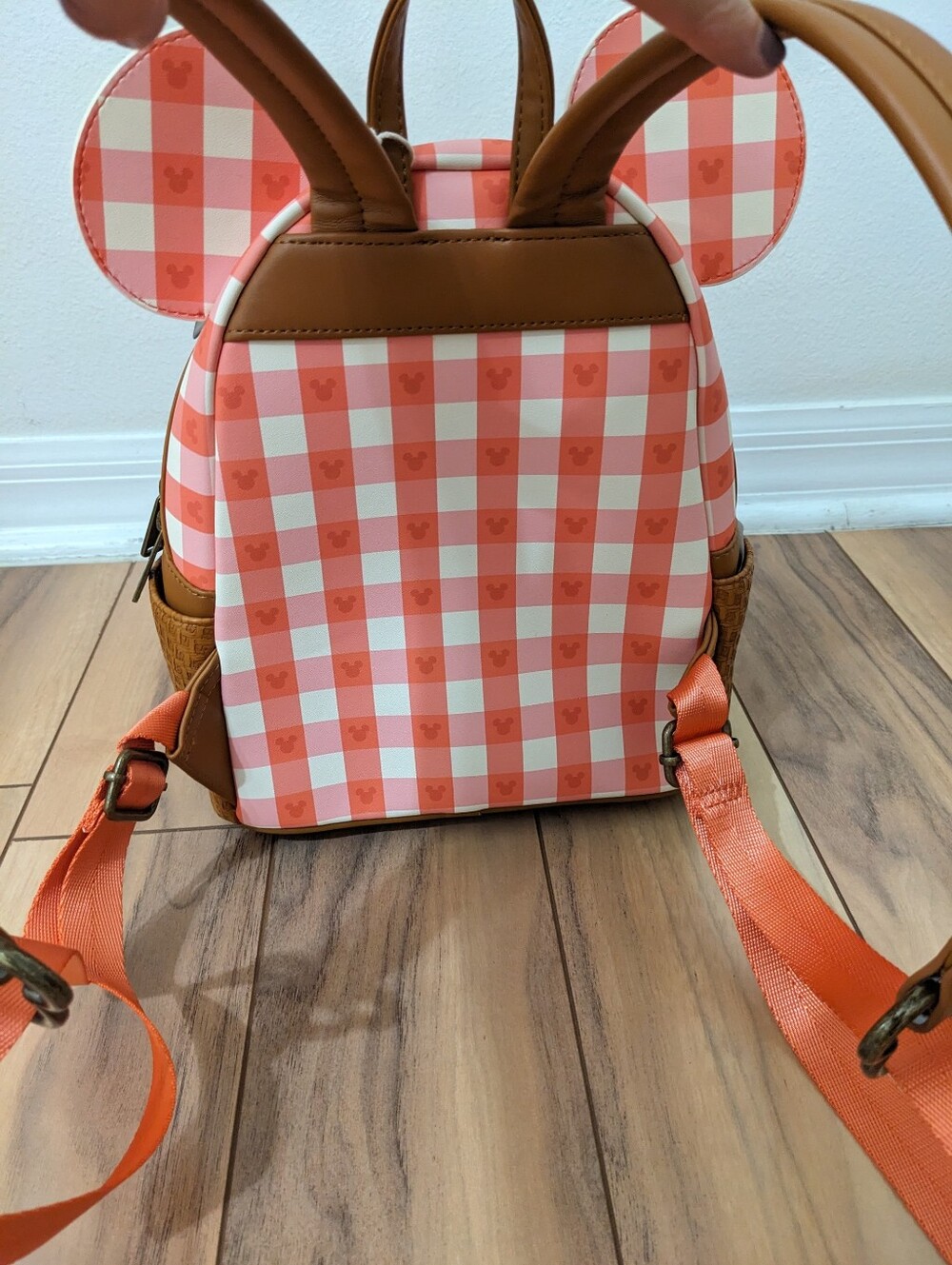 NWT! Loungefly Disney 's Mickey Mouse Picnic Ears Mini Backpack - Picture 7 of 16